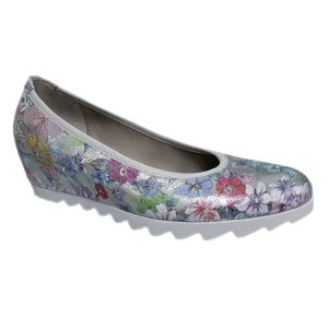 GABOR 25.320.31 Ladies Flower Metallic Wedge Shoes