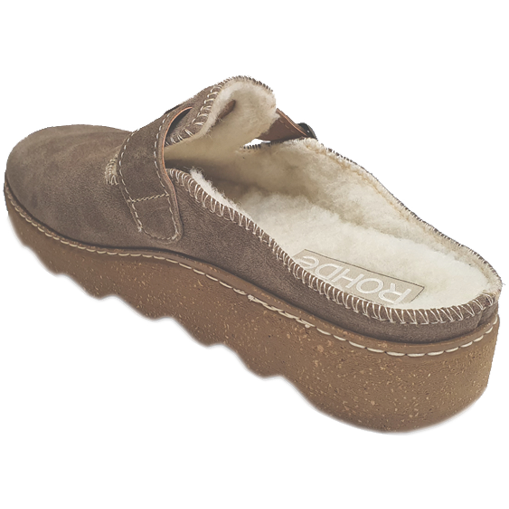 ROHDE 6123 Ladies Suede Backless Slip On Mule Slippers